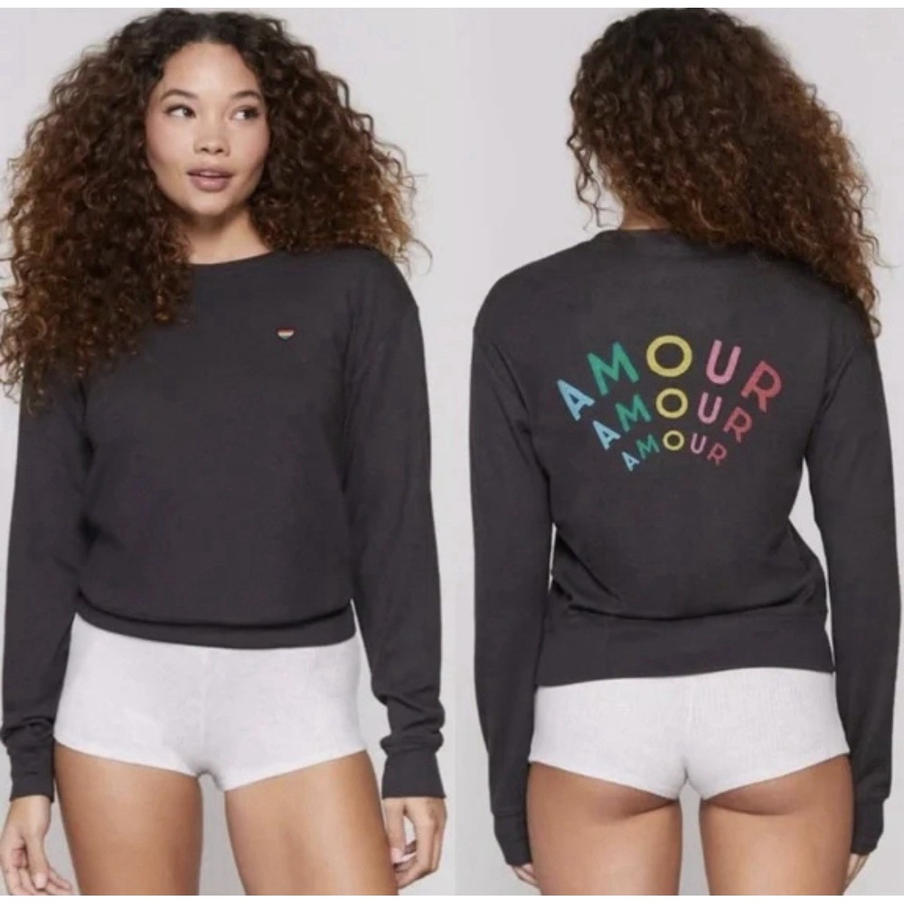 Spiritual Gangster XS Amour NWT Crewneck Savasana Yoga Rainbow Activewear